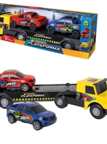 Caminhao plataforma com 2 carros extreme