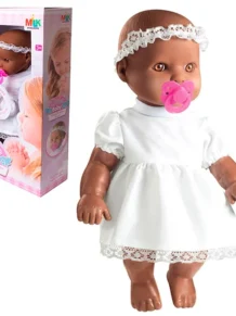 Boneca Little Baby 35cm Negra Primeira Oração