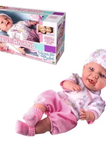 Boneca meu primeiro aninho sons de bebe 45cm