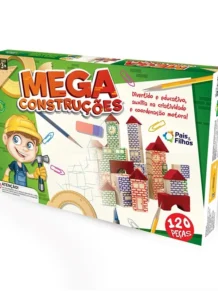 Blocos De Montar Mega Construções 120 Peças Pais E Filhos