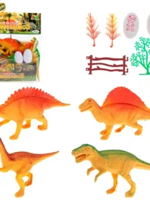 Dinossauro 4 pcs com 6 acessorios