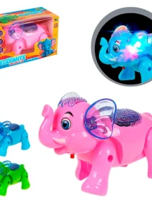 Elefante a pilha com luz e som