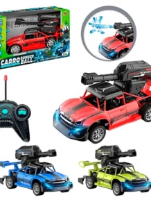 Carro rc bomber ball controle remoto com lancador de bolhas