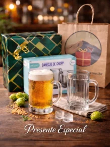 Caneca Vidro Chopp Munique 430ml ( Kit com 2 Canecas )