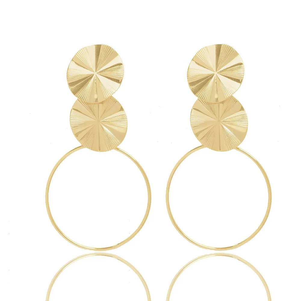 Brinco Da Novela Salve-se Quem Puder Folheado A Ouro 18k