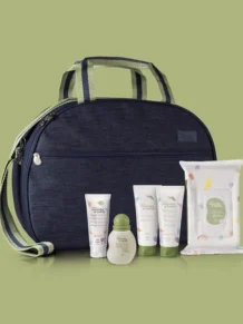 Kit Mamãe e Bebê com Mala Maternidade (6 produtos)