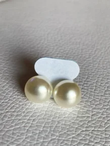 Brinco Perola Folheado a Ouro 18k 8 mm
