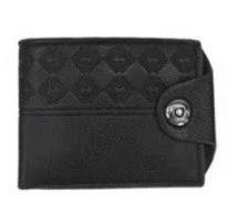 Carteira Masculino Couro Sintético Black (Preto)