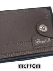 Carteira Masculina Em PU Premium Marrom