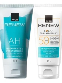 Kit Renew Hialurônico: Hidratante Preenchedor+protetor Fps50