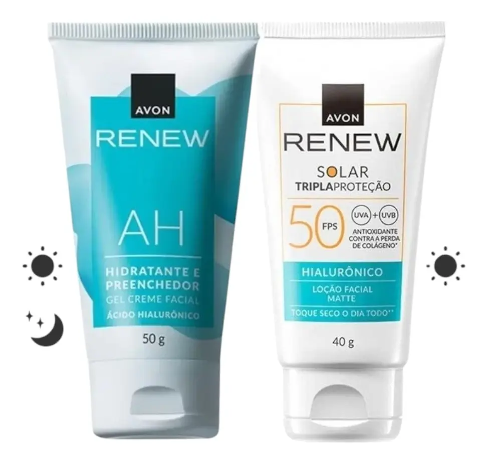Kit Renew Hialurônico: Hidratante Preenchedor+protetor Fps50