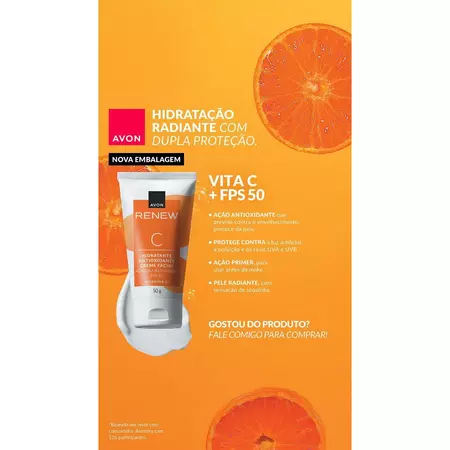 Presente Renew Vitamina C + Hidratante Protetor Solar Avon - Imagem 4