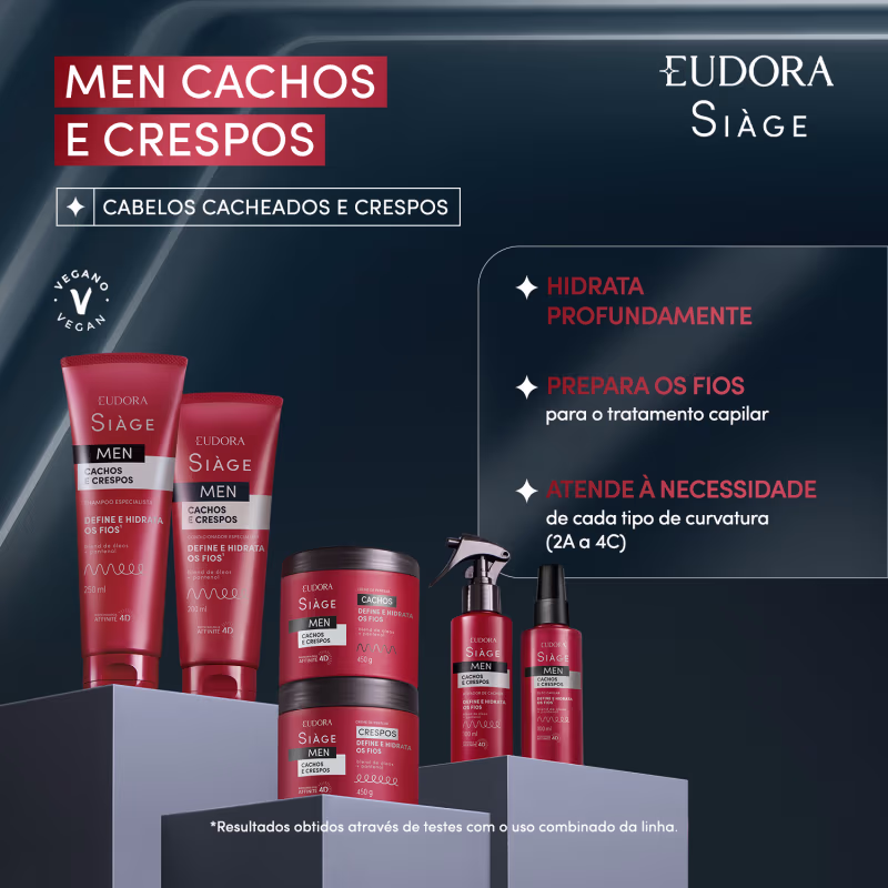 Creme para Pentear Siàge Men Cacheados 450g - Imagem 3