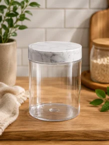 Pote Plástico Mantimento Mármore 1L