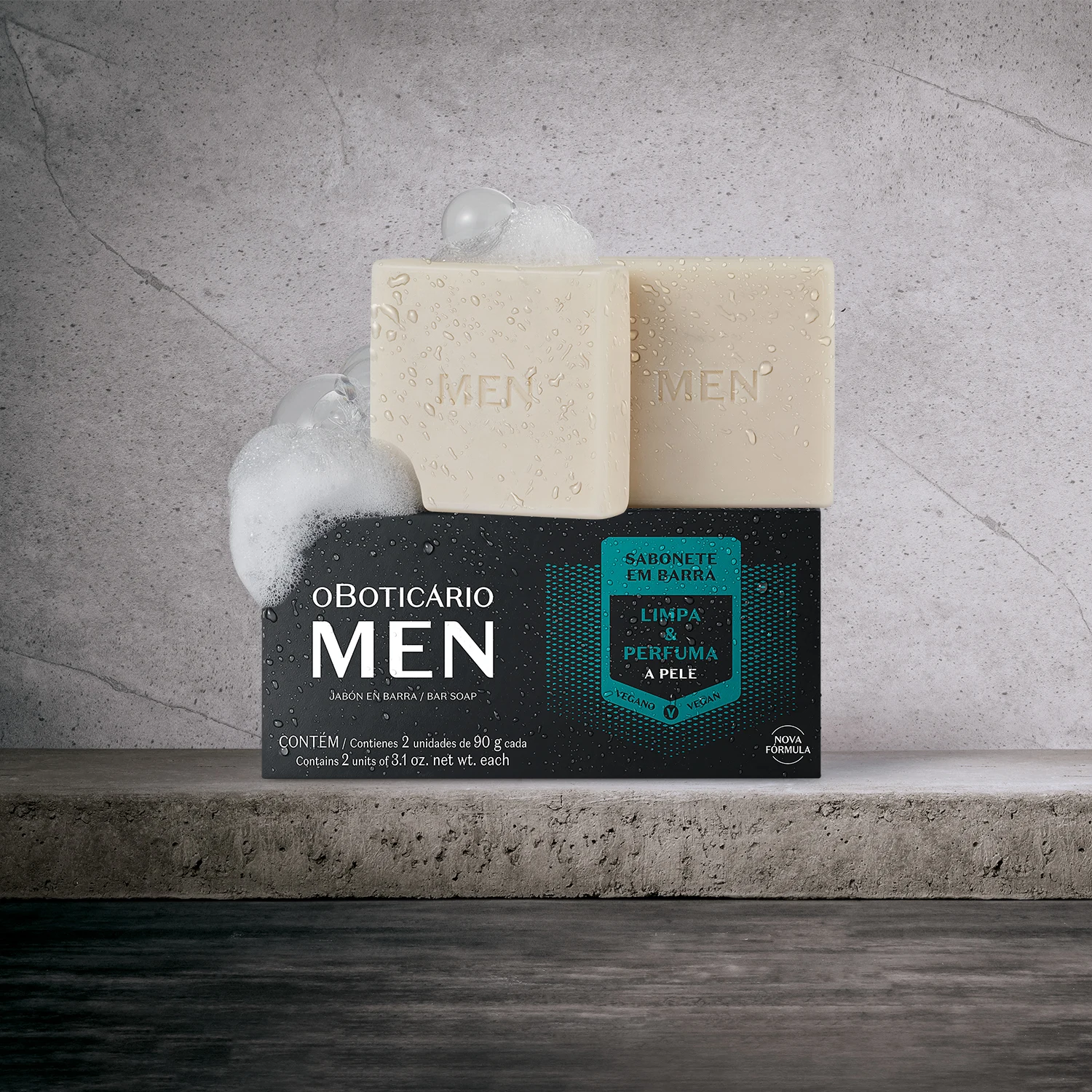 Sabonete Em Barra Men 2X90G Cada Boticário