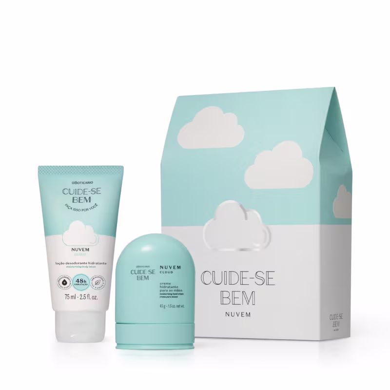 Kit Presente Cuide-se Bem Nuvem Loção Corporal e Creme para as Mãos (2 Itens)