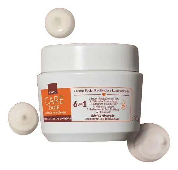 Avon Care Creme Facial Radiância e Luminosidade 6 em 1 100g