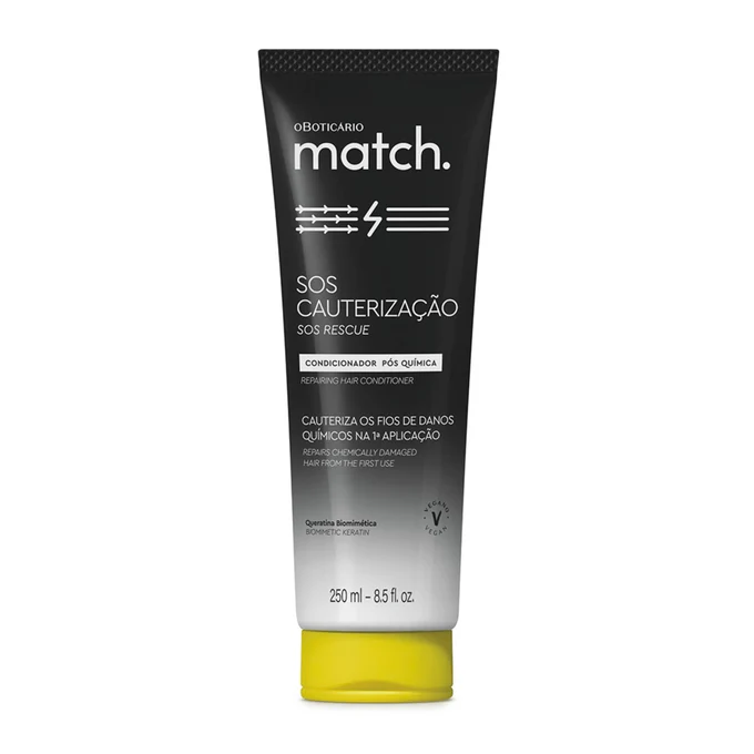 Match Condicionador Pós-Química Match SOS Cauterização, 250ml - Imagem 4