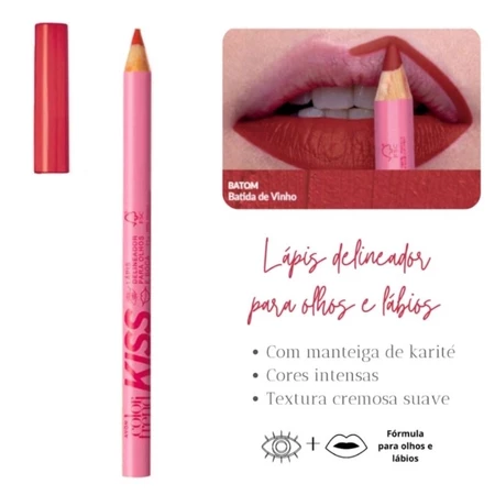 Avon Color Trend Lápis Delineador Para Olhos E Boca - cor vinho red